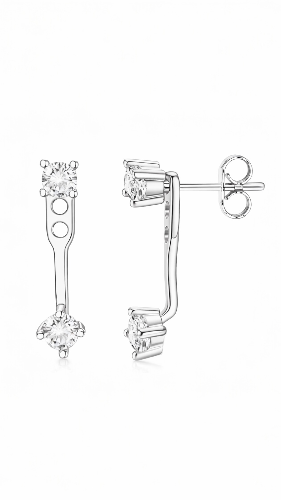 Orecchini doppio diamante