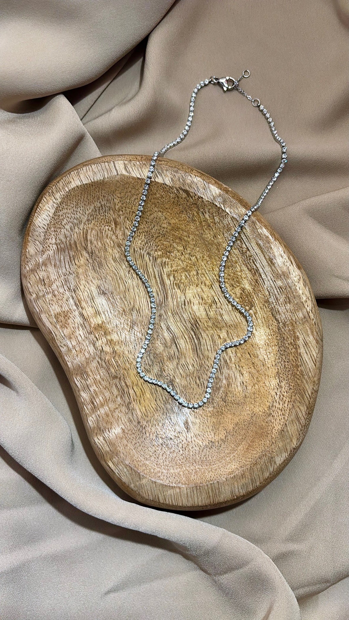 Collana girocollo Tennis Silver