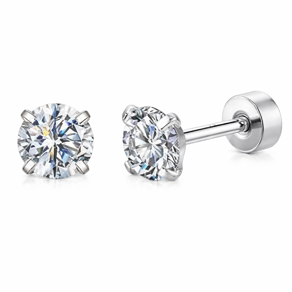 Orecchini punto luce rotondo