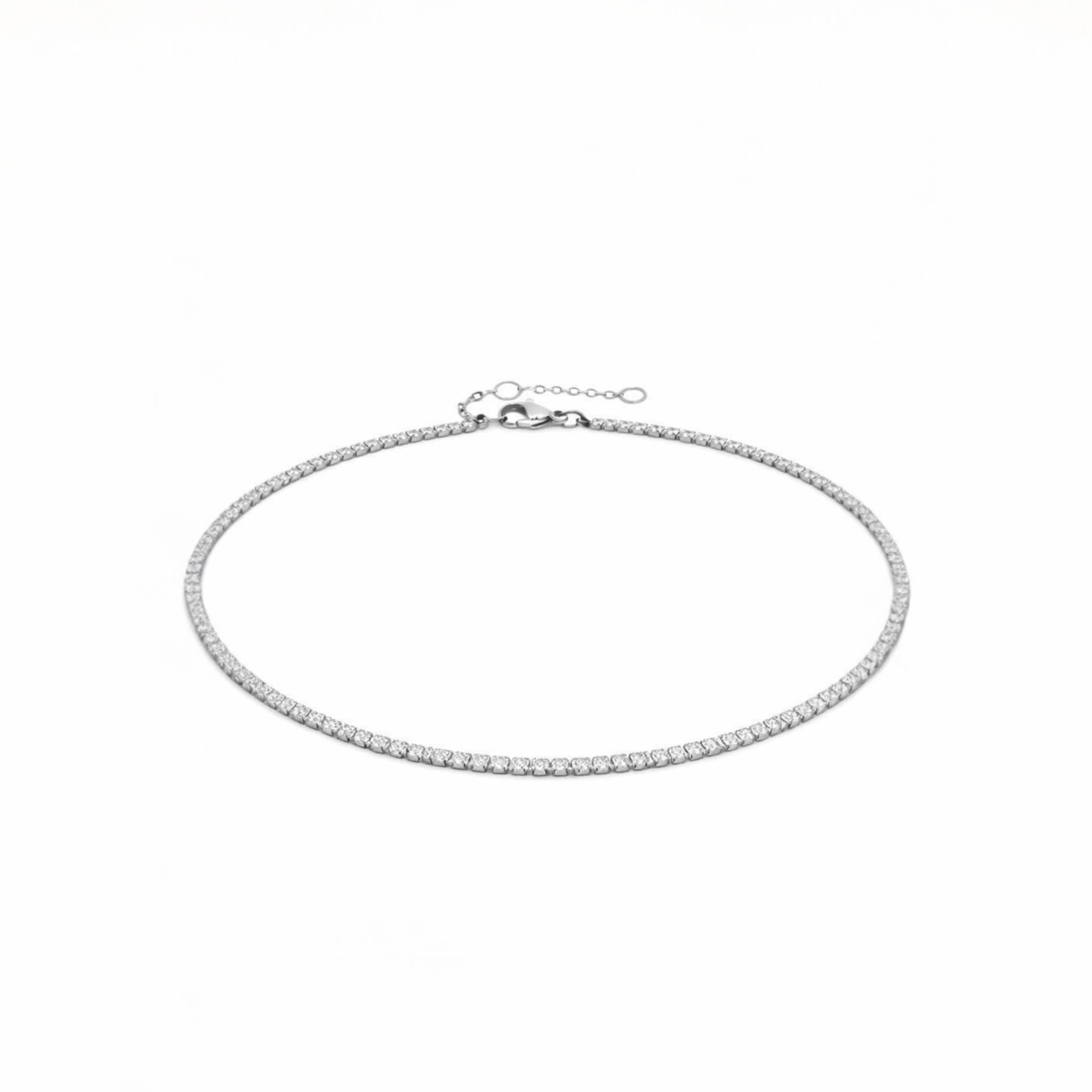Collana girocollo Tennis Silver