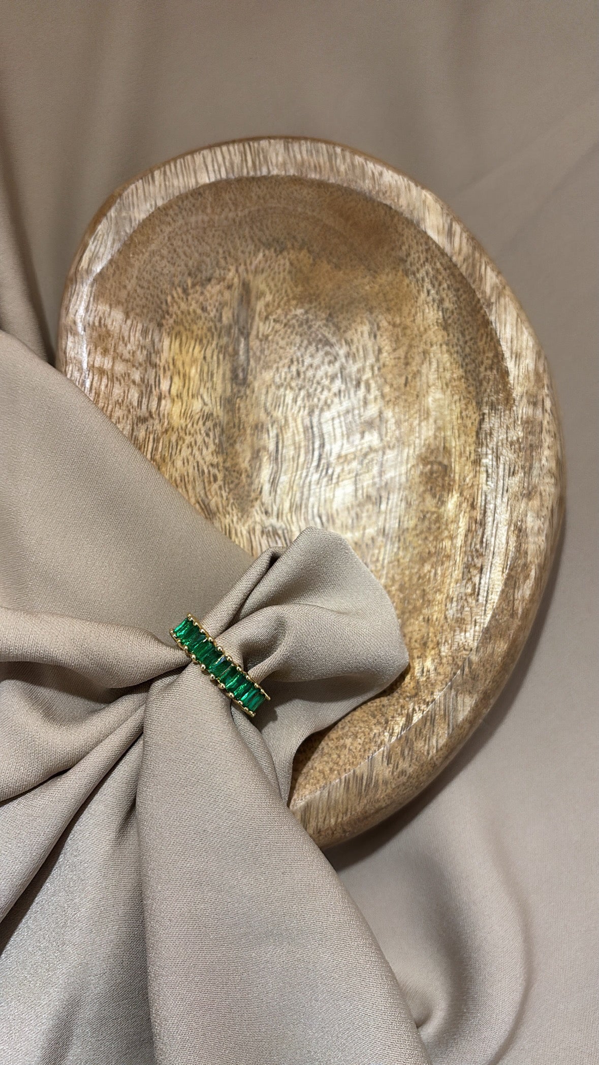 Anello regolabile Smeraldo