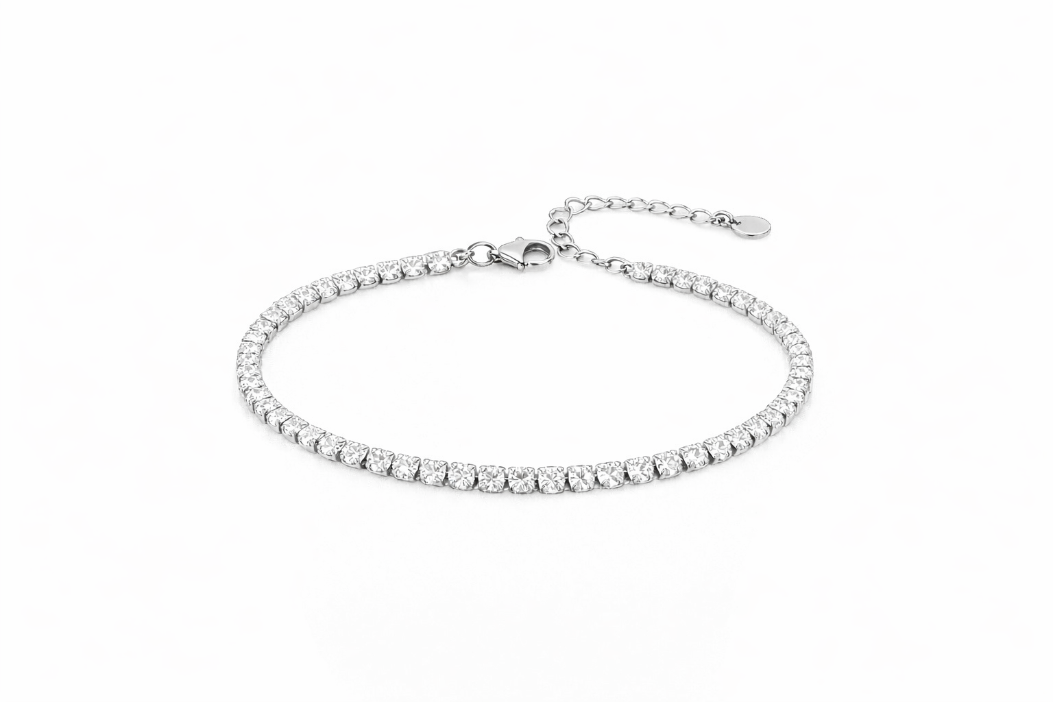 Bracciale regolabile Tennis Silver