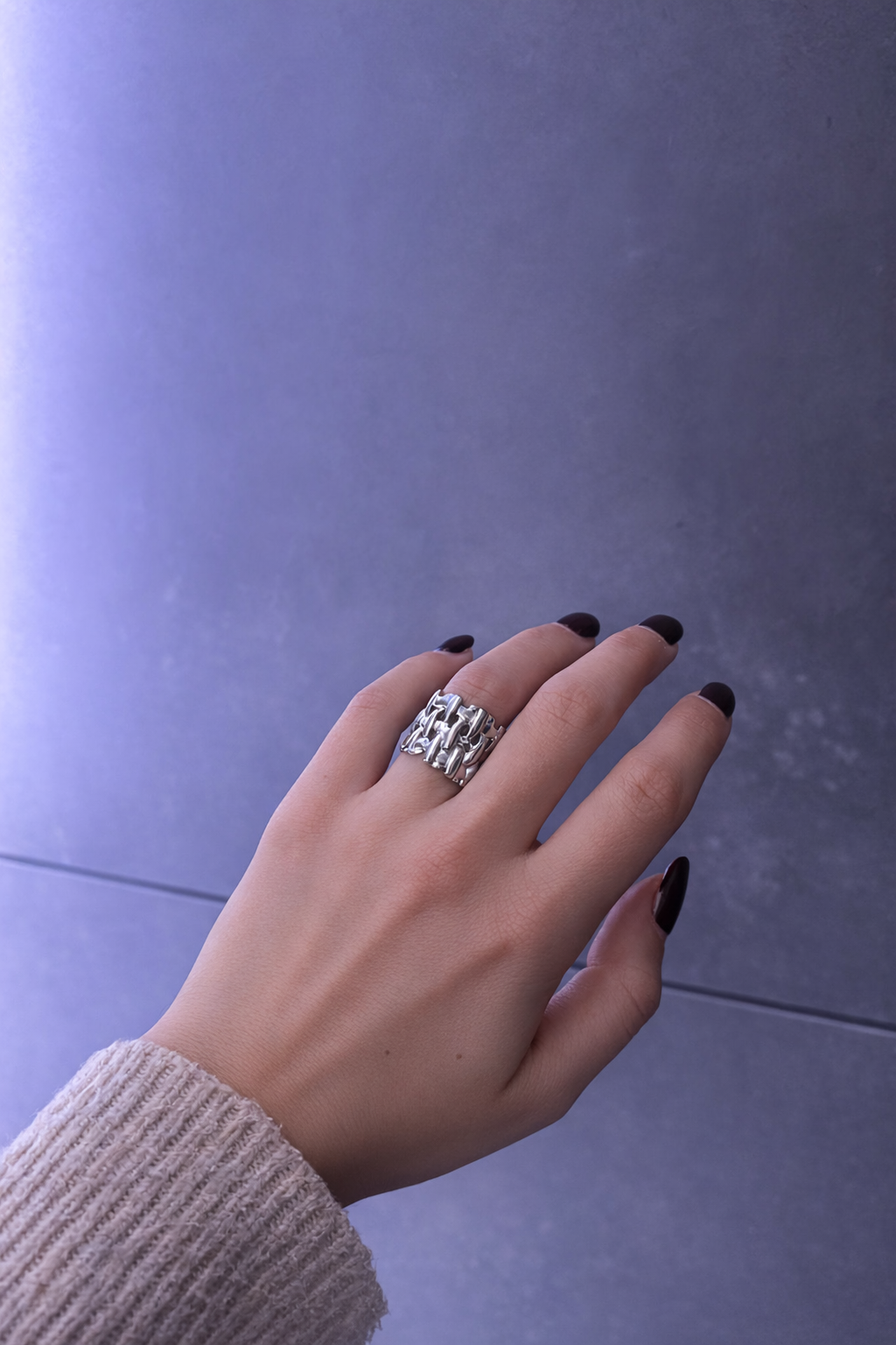 Anello regolabile intreccio