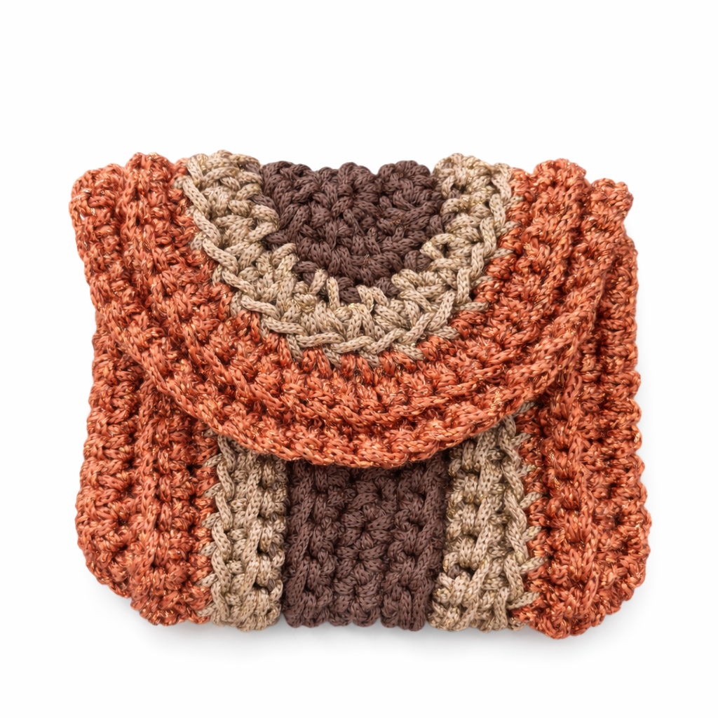 Portacarte Multicolor Marrone Glitterato Taglia S